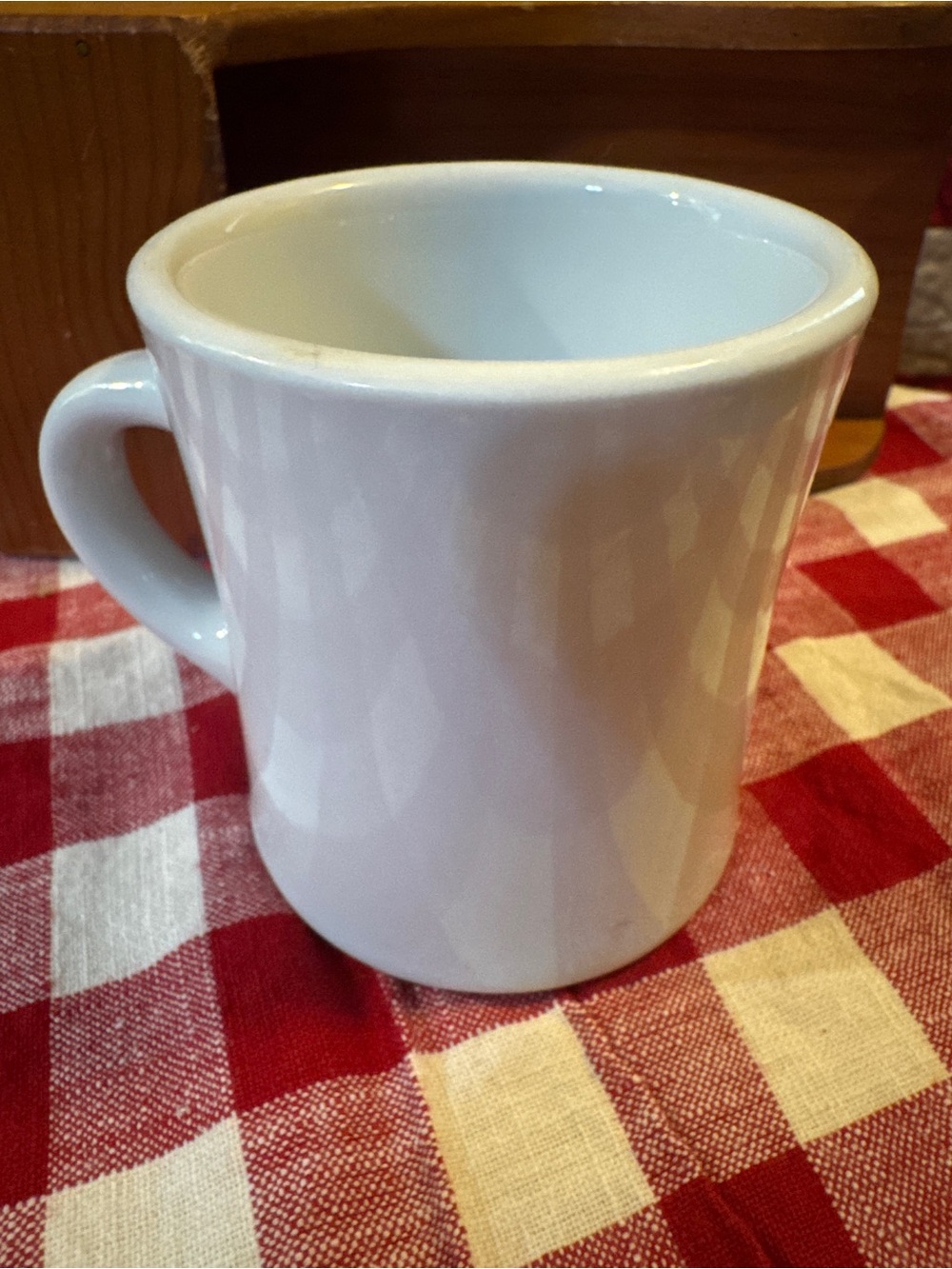 REGO White Ceramic Coffee Mug